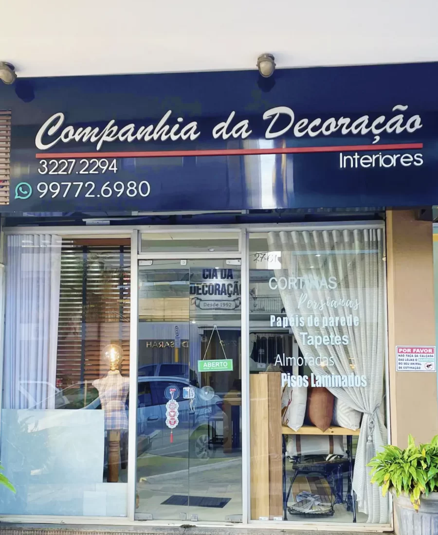Companhia da decoração loja especialida em tapete, papel de parede, cortinas, persianas em Bauru, SP.